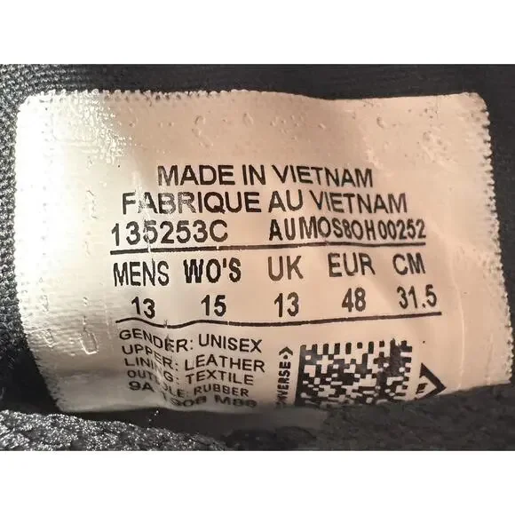 Men's Converse All Star Black Leather Low Top Sneakers Sz 13 EUC! - Picture 11 of 11